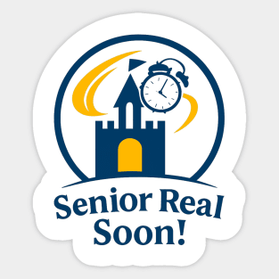 Senior Real Soon White Inside Circle Sticker